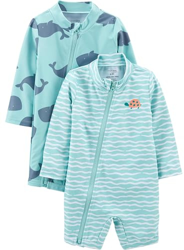 Simple Joys by Carter's Baby and Toddler 2-Pack 1-Piece Zip Rashguards