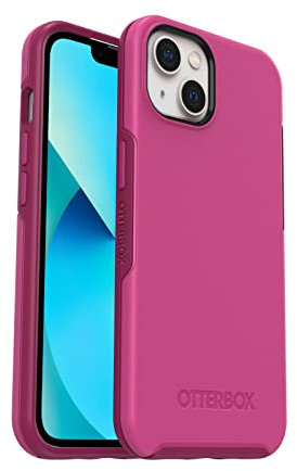 OtterBox Symmetry Case for iPhone 13, Shockproof, Drop proof, Protective Thin Case, 3x Tested to Military Standard, Antimicrobial Protection, Pink