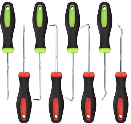 8 Pièces Jeu de Crochets et Tournevis Mécanique de Précision, Crochets Longue Portée, Ramassage et Crochet, Pics et Crochets de Précision, Outil de Retrait de Joint Torique