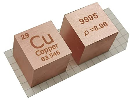 嘉信誉 Kupfer (Cu) Dichtewürfel, Laborqualität, präzise über 99,9 % hochrein, verwendet für Laborversuche, persönliche Hobbys und Sammlungen (Größe: 2,5 cm, Farbe: matt)