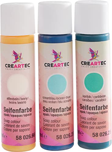 CREARTEC Seifenfarben Set Ozean 3 STK. 30 ml Seifenfarbe Ganzjährig für kreative Seifenherstellung