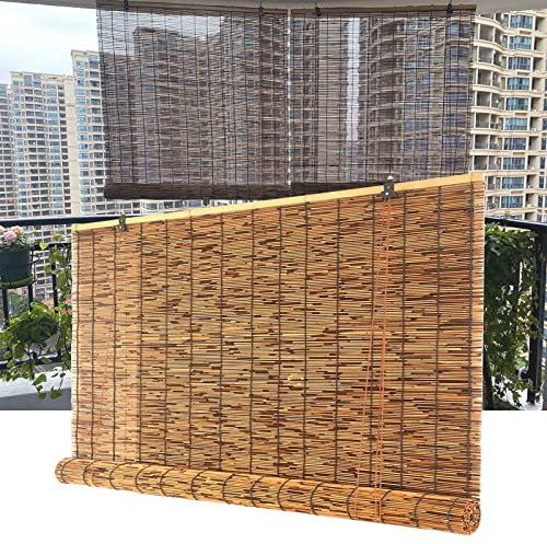 D2FASHION Bambusrollo Aus Schilf Hergestellt, Natur Mit Seitenzug Rollenfarbtöne, Für Balkon Schlafzimmer Partition Schmücken, Ohne Bohren, Einfache Montage, Maßanfertigung(breite X Länge)