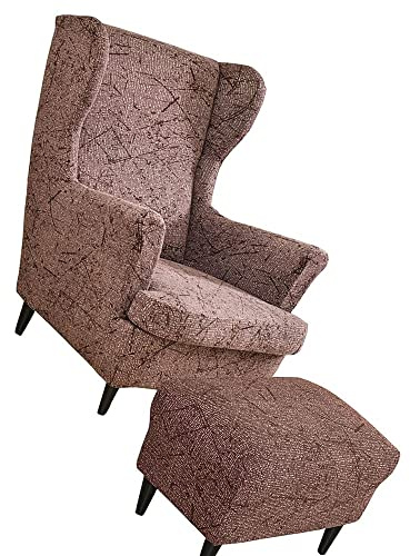 MCNDSI Ohrensessel Überzug Mit Ottomane Schonbezug Stretch Sessel-Überwürfe Ohrensessel Schonbezüge Bezug Sesselhusse Tiger Stuhlbezug Mit Armlehne Hohe Rückenlehne (Color : #77)