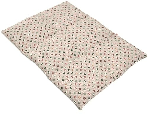 Coussin aux graines de lin 40x30-6 compartiments - pois multicolores - Coton Bio - Coussin thermique - Bouillotte sèche