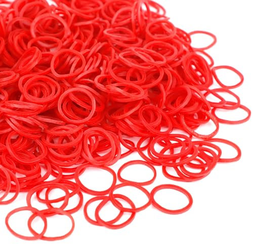 1000 Pcs Mini Rubber Bands 20mm Soft Elastic Bands for bundling office supplies, kitchen items, trash cans, binders, furniture and DIY crafts