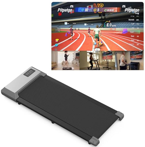 Superun Walking Pad Raceable 2.5HP APP Control Under Desk Treadmill 136KG Capacity Portable Walking Machine for Home with Training Courses and Multi-Runner Races