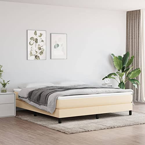LAPOOH Fjädermadrass i fickfjäder, krämfärgad, 180 x 200 x 20 cm, tygmadrass, resårmadrass, fjädermadrass
