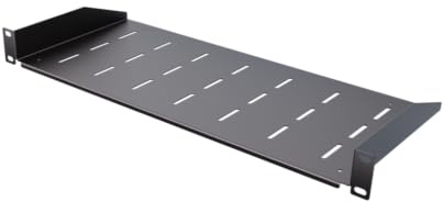 Stalflex 19 Zoll Fachboden 1HE - Server Rack für Netzwerkschrank und Serverschrank - Traglast 25 kg - Befestigung Hinten - Variable Tiefe - 19 Zoll Rack Zubehör