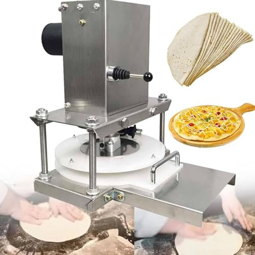 LTSRLL Presse à pâte à Pizza Semi-Automatique Acier Inoxydable, Presse à Pizza Commerciale, Presse à Tortilla électrique Acier Inoxydable pour Pizza, Tarte, Tortilla, pâtisserie,Type25