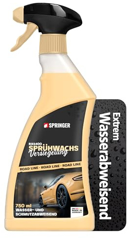SPRINGER RX5400 Sprühwachs 750 ml, Auto-Wachs Hochglanz | Made in Germany | wasser- & schmutzabweisende Versiegelung | farbauffrischend & lackschützend | Wax Spray