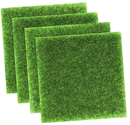 BESPORTBLE Kunstrasen Matte Quadratisch 30x30cm Simulierte Grasmatte Lebensechte Rasenfläche Für Haus Garten Party Dekoration Robust Langlebig