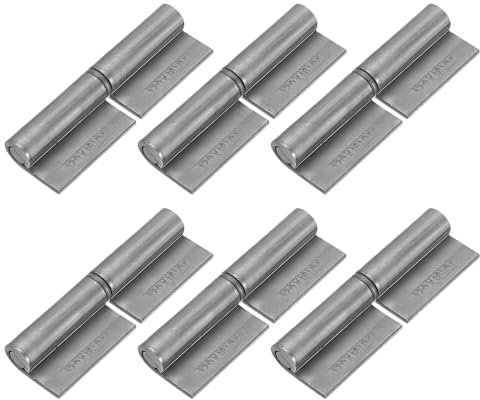 QUARKZMAN Charnières Soudables À Détacher, Lot De 6, 4-5/7 x 1-1/2 Charnières En Acier À Goupille Amovible Pour Porte Battante En Métal, Rampe De Remorque