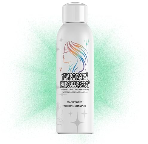 Amzsudy Temporary Hair Color Spray für Männer Frauen, Instant Coloring Farbstoff Alternative, nicht klebrige & sanfte Formel, waschbar, Halloween, Cosplay, Party, Kostüm Make-up (Grün, 150ml)