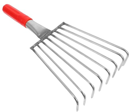 ibasenice Rastrello Denti Attrezzo Per Scavare Conchiglie Da Spiaggia Rastrello Manuale Manico Ergonomico Per Giardinaggio e Caccia