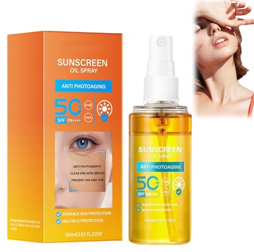 100ml Scalp and Hair Sunscreen Spray, Spf 50 Sun Protection Spray for Scalp, Non Greasy Sun Cream Spray for Hair, Fast-Absorbing H/air Sun Protection S/pray UVA and UVB for Outdoor Activities