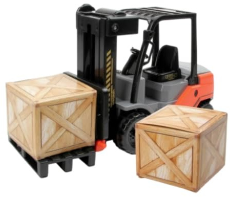 MotiveTech Montacargas Juguete Detallado Máquina Elevadora Elevadora Juguete Interactivo Montacargas con Fricción para Niños, Coleccionistas
