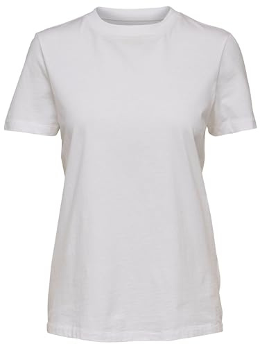 Selected Femme Damen Sfmy Perfect Tee Box Cut Noos T-Shirt, Weiß (Bright White), XS EU
