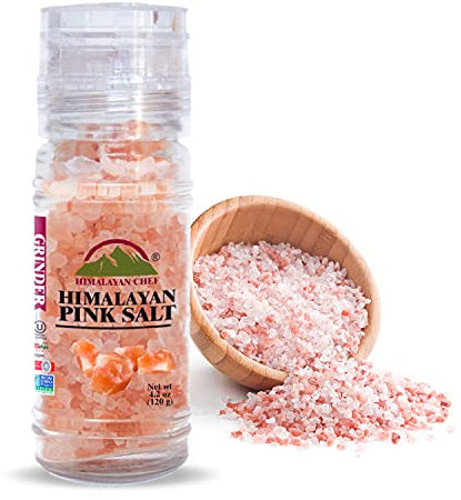 Himalayan Chef Moulin à sel rose de l'Himalaya - 120 ml (5303C)