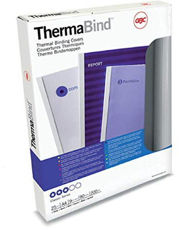 GBC Standard Thermal Binding Cover 12 mm A4 - Pack of 25, White