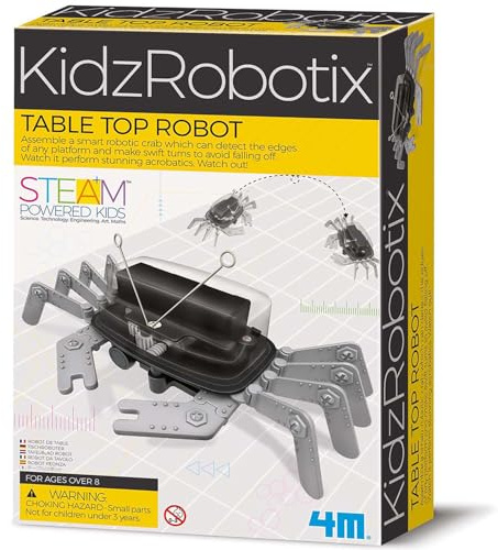 4M 5576 Table Top Robot - DIY Robotics Stem Toys, Engineering Edge Detector Gift for Kids & Teens, Boys & Girls (Packaging May Vary)