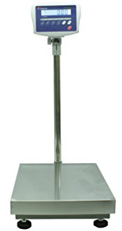 WKA Plattformwaage PA 30/60-4050, geeicht, max. 30/60 kg, 400 x 500 mm | Edelstahl, Akku- und Netzbetrieb, LCD-Display, RS232-Schnittstelle