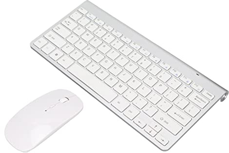 LJCM Tastiera e Mouse Combo Tastiera Silenziosa, Set Tastiera Mouse 2.4G Wireless 78 Tasti USB Copritasti Sottili Incisi Ergonomia Pulsante Mute Tastiere per Computer Mouse