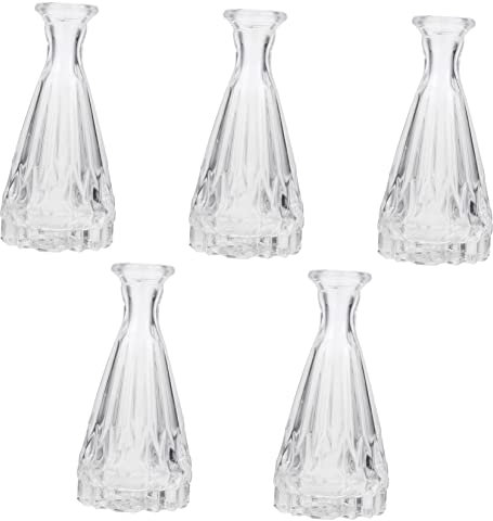 ULDIGI 1 Satz Aromatherapie-Flasche Klare Vase Duftzerstäuberflaschen Diffusorflasche -diffusoren Runde Diffusorgläser Durchsichtiger Parfümbehälter Tischvase Klarer Behälter Glas