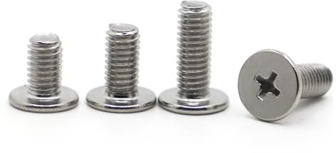 M1.4 M1.6 M2 M2.5 M3 M4 M5 M6 10-50 CM Edelstahl Dünne Maschinenschraube Kreuz Flachkopf Laptop Schraube Bolzen(3mm,M1.4 50pcs)
