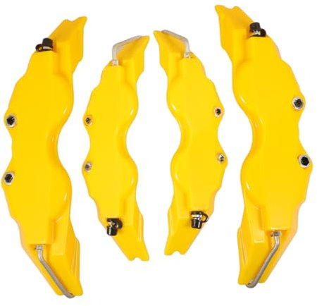 iplusmile Copri Pinze Freno Gialli 3d Set Da 2 Coprimozzo Pinza Anteriore e Posteriore Protezione Completa Compatibile Auto Per Uso Stradale e Tuning