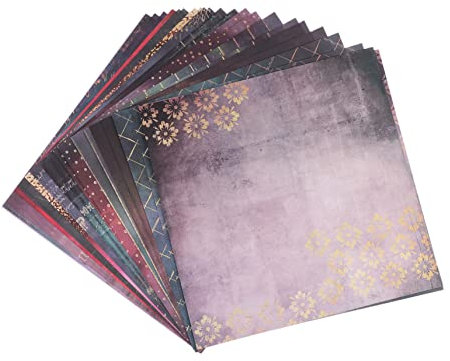 SHINEOFI Blatt Ästhetisches Scrapbook-Papier Handgefertigtes Scrapbook-hintergrundpapier Zum Basteln für Tagebuchdekoration und Album-Ornament