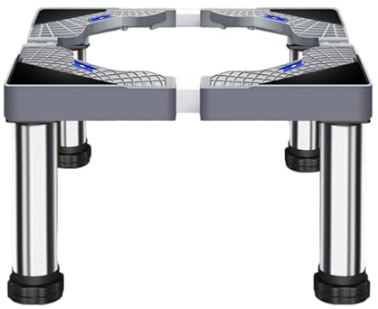 Support Machine à Laver 4 Roulettes Verrouillables - Charge 300KG Socle Machine a Laver Largeur Réglable de 40-60cm Support Électroménager pour Machine A Laver Sèche-Linge et Réfrigérateur