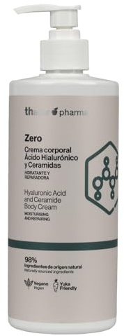 Thader Pharma Crema corporal Zero con Ácido Hialurónico y Ceramidas, 500 ml