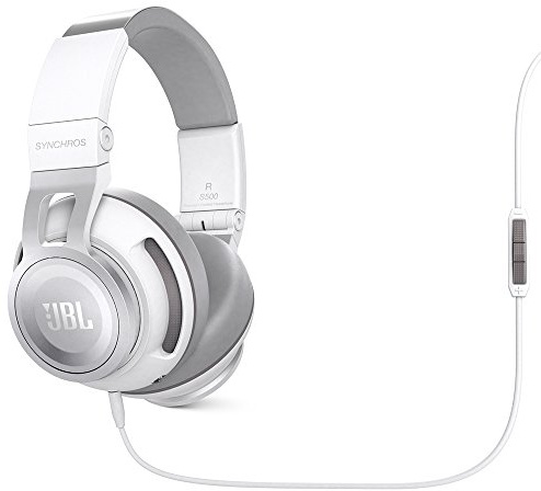 JBL Synchros S500 Over-Ear Kopfhörer mit Apple/Universal Fernbedienung und Mikrofon - Weiß