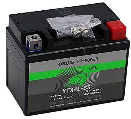 Orbis BikePower YTX4L-BS, CTX4L-BS 50314 12V 3 Ah 60