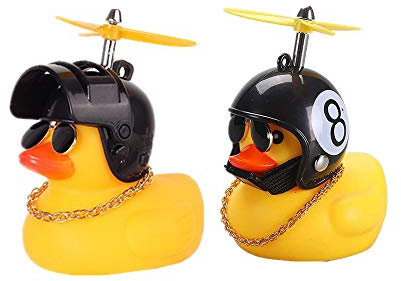 YGMXZL 2PCS Juguetes de Pato de Goma,Decoraciones de Tablero de Coche de Pato,Adorno de pato para coche con hélice,Accesorios de decoración de coches(Estilo 2)