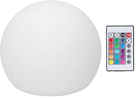 Lampe à Boule LED, 24 Touches à Télécommande RGBW Globe Lamp Night Light Lampe à Boule LED avec 16 Couleurs Dimmables 4 Modes 15x15cm, pour la Barre de Bureau D'école à Domicile KTV