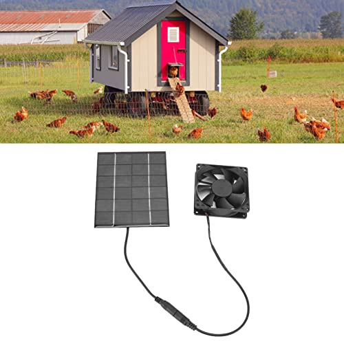 Uadme 2W Solarventilator ÜBerragende Leistung, 6V Wasserdichter Solarpanel Mit LüFter Kit Tragbarer Solarbetriebener Abluftventilator FüR Camping Caravan Yacht GewäChshaus