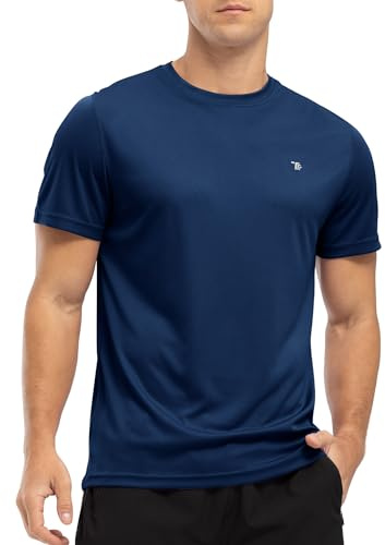 YSENTO Mens Rash Guards UV Swim Tops Rash Vest Quick Dry UPF 50+ Short Sleeve Running Sports Gym Tops
