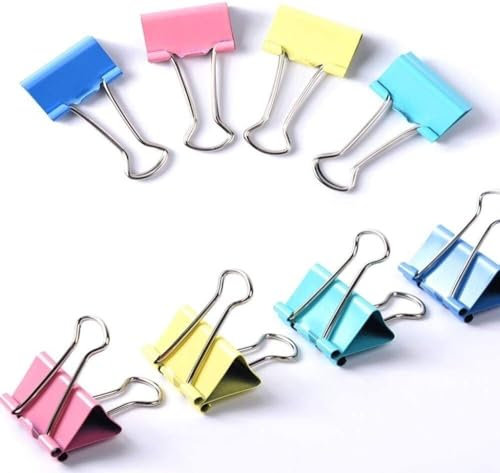 Bulldog Clips,Binder Clips,Foldback Clips, Büroklammern, Bulldog-Clips, Metallscharnierclip for Fotos, Fotos, Heimbürobedarf (Größe: 50 mm x 12) (Color : One Color, Size : 25mm*48)