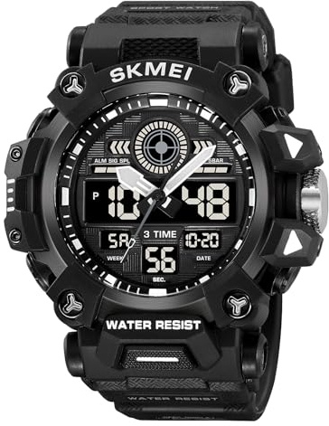 Outdoor Militär Uhr Herren Armbanduhr Digital Seniorenuhr Military Watch Sportuhr Tactical Watch Wasserdicht Digitaluhr Herrenuhren Männer Jungen Senioren Chronograph Herren Stoppuhr Sport Uhren Groß