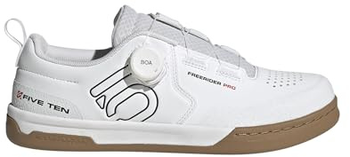 adidas Men's Five Ten Freerider Pro Boa Mountain Bike Shoes Sneaker, White/Black/Red, 8.5 UK