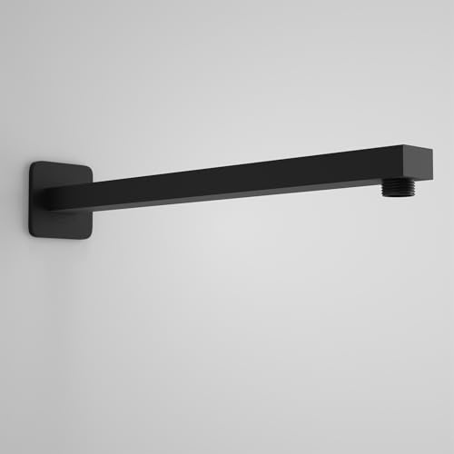 JOHO Bombenfester Brausearm Edelstahl Wandarm für Kopfbrause Regenduschkopf mit zulässiger Belastung ca.52Kg 37cm Schwarz