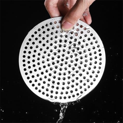 HEBEOT Filtro per lavello in acciaio , per scarico della doccia, filtro per lavello, filtro per foro per vasca da bagno, protezione per scarico (8 cm)