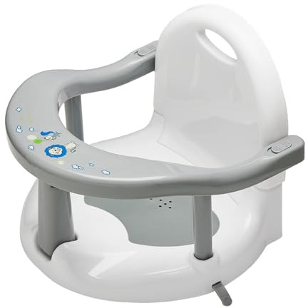 Badewannensitz Baby, Badesitz, Babybadesitz, Ergonomischer Sitz für die Badewanne mit Rollball und Saugnäpfen, Rutschfester klappbarer Baby Badesitz, rutschfest