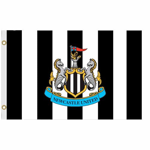 GIFTS 4 ALL Official Giant Newcastle Football Crest Banner, 5ft x 3ft - Match Day Fan Souvenir