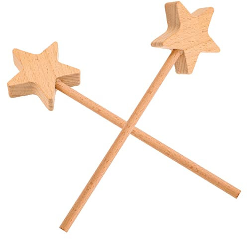 ifundom 4 Sätze Feiertagsdekorationen Fairy Wand Kinder Mitgebsel Kindergeburtstag Zauberstab Prinzessin Spielzeug Unbemalter Feenstab Zum Selbermachen Feenstäbe Selber Machen 2 Stück * 4