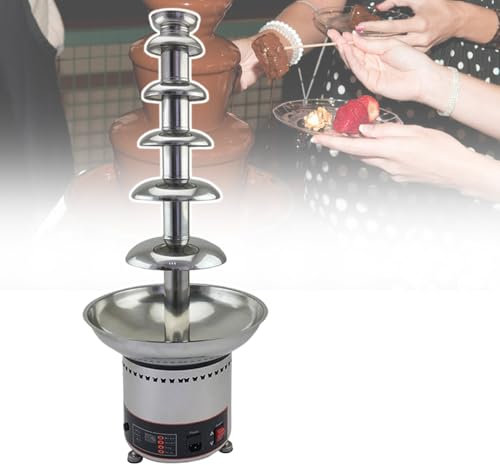 Liquid Chocolate Making Machine,Cheese Fountain Machine,for Dip Strawberries, Bananas Wedges,Vegetables,Removable Canopy,6tiers-110V