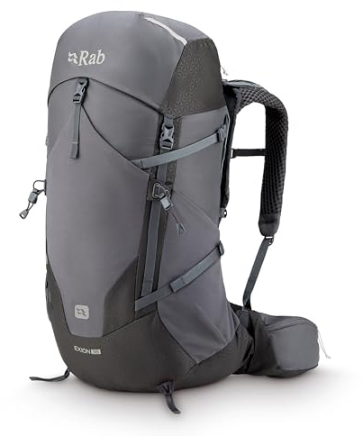 Rab Exion Rucksack - Bequemer Tagesrucksack zum Wandern, Trekking & Backpacking, Anthrazit/Graphen, 38-Liter (Back Length - Medium/Large)