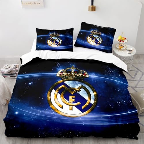 Generisch Winter Madrid CF Bettbezugs Sets 135x200 Kinder Jungen Mädchen Baby, Bettwäsche KinderBettbezugs-Set, Bettwäsche Set 135x200 Mit 1 Kissenbezug 80x80