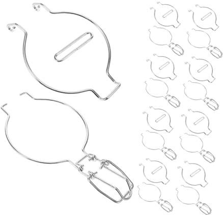 CLISPEED 12piezas Clips De Acero Inoxidable para Tarros Diseño De Resorte Accesorios para Sellado De Tarros para Almacenamiento Seguro Y Fresco De Alimentos